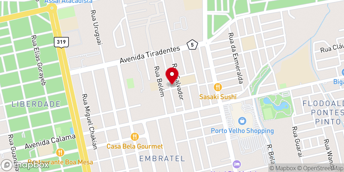 Map showing location of Paróquia São Luiz Gonzaga