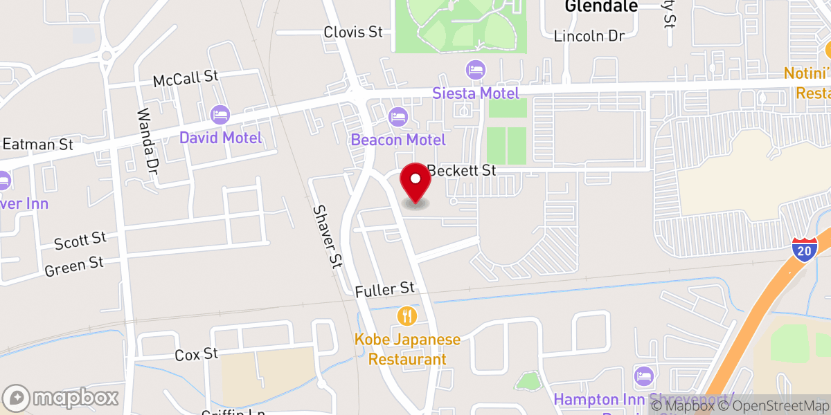Map showing location of Bossier Parish Community Services