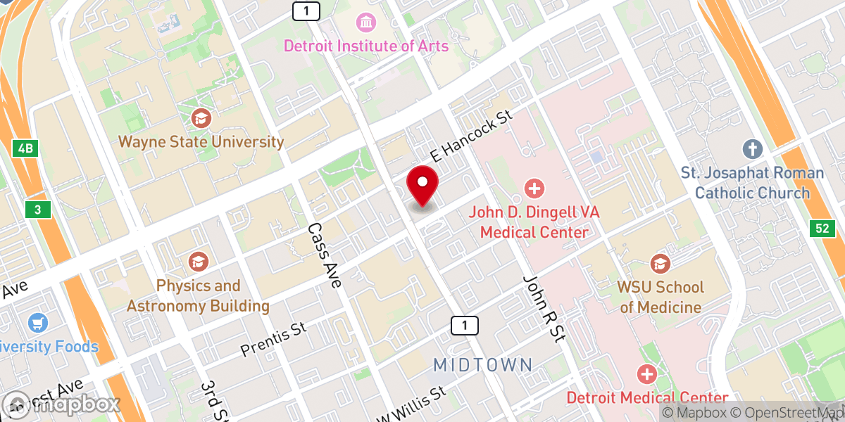 Map showing location of First Congregational Church