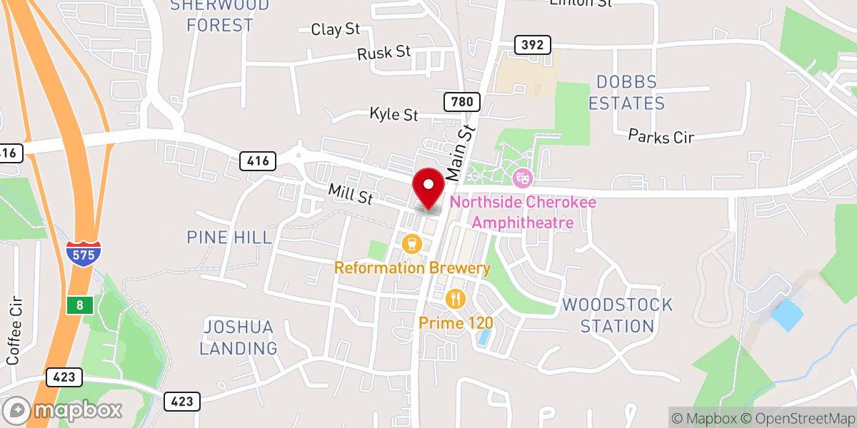 Map showing location of The Way | Woodstock