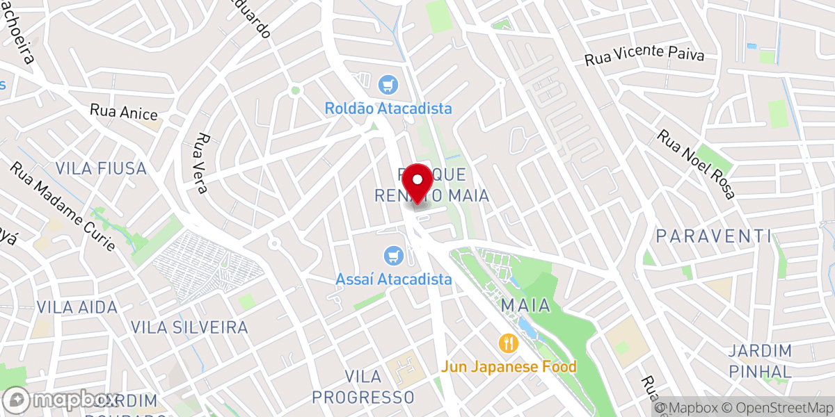 Map showing location of Renascer Hall Guarulhos