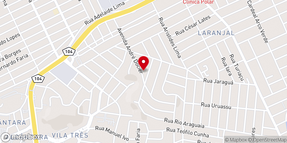 Map showing location of Capela Santo Antônio