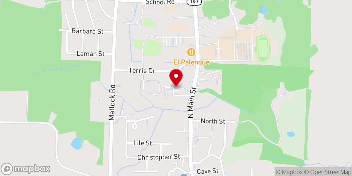 Map showing location of Cave City Food Pantry