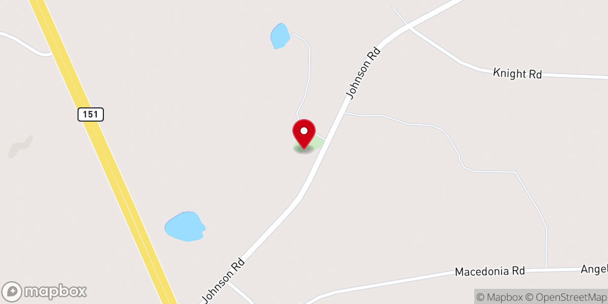 Map showing location of Macedonia Baptist Church