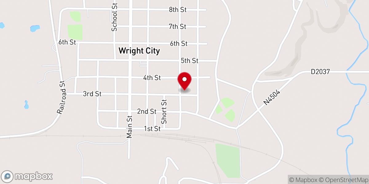 Map showing location of Bible Baptist Church