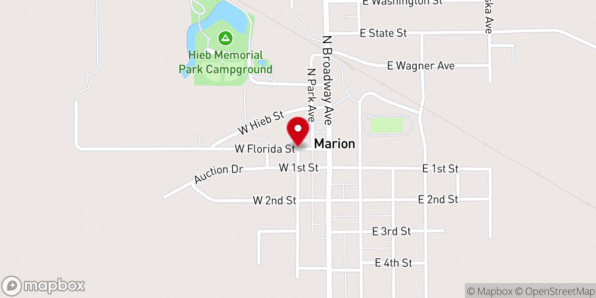 Map showing location of Bethel Christian Reformed Church