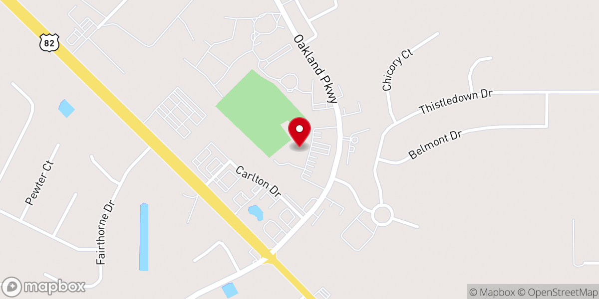 Map showing location of First Baptist Church of Albany