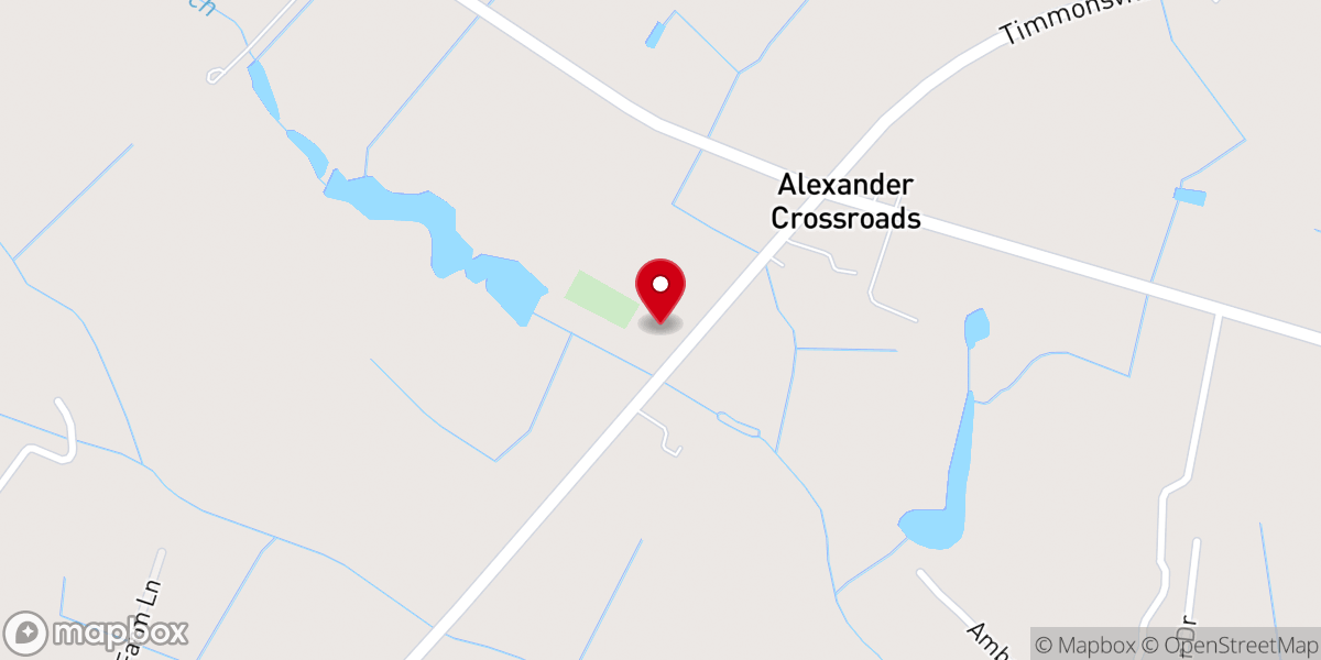 Map showing location of Pine Grove United Methodist Church