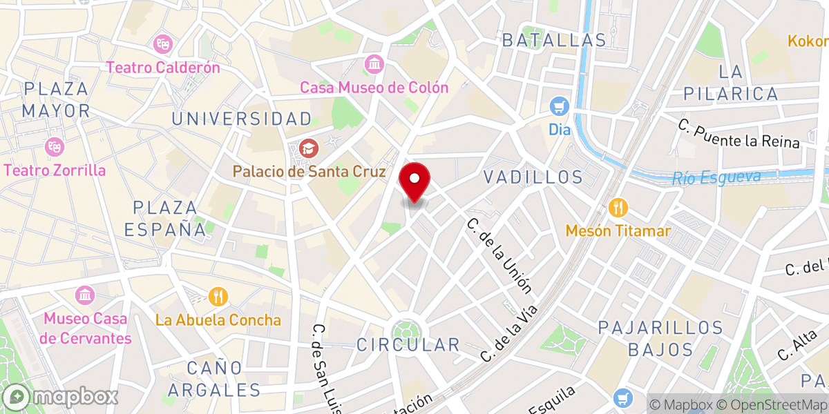 Map showing location of Parroquia de San Juan Bautista