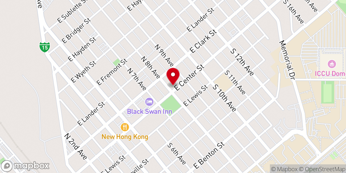 Map showing location of Central Christian Church