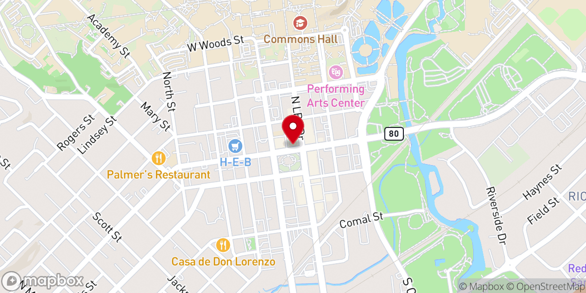 Map showing location of The Porch