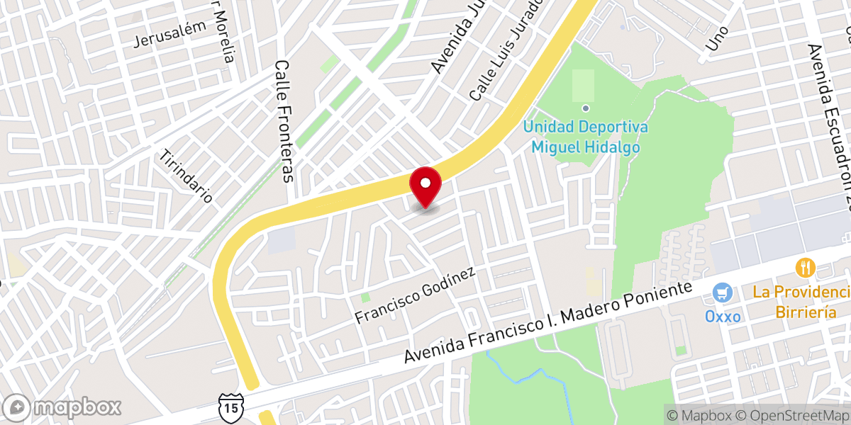 Map showing location of Iglesia Bíblica Bautista Fundamental Independiente