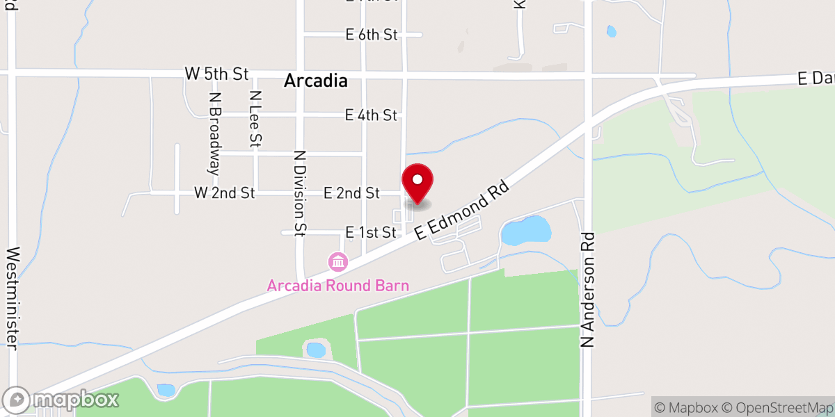 Map showing location of Hope City Church