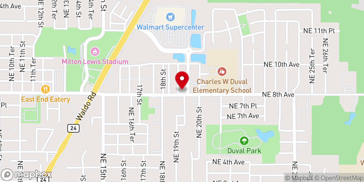 Map showing location of Mount Zion Church of God in Unity