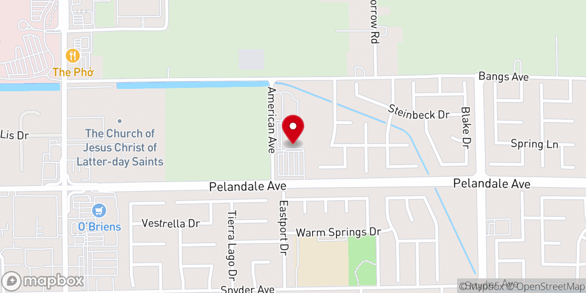Map showing location of Calvary Chapel Modesto
