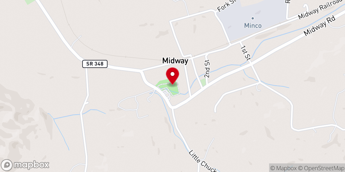 Map showing location of Midway Community Park