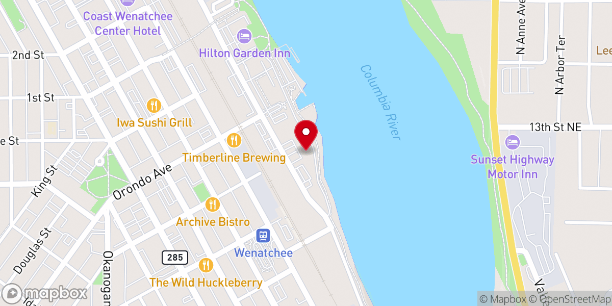 Map showing location of Catholic Charities