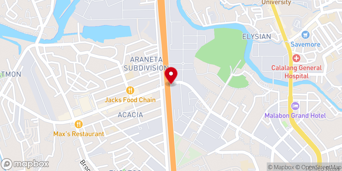 Map showing location of Malabon Fundamental Baptist Church