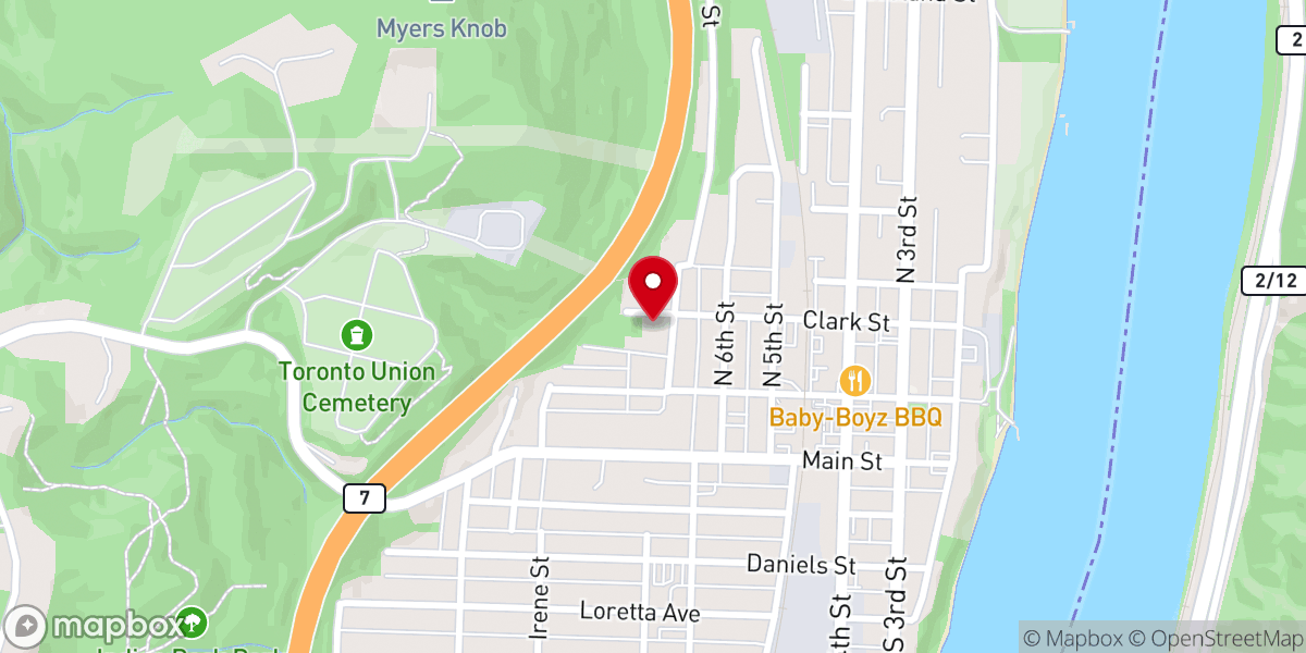 Map showing location of Gospel Hall