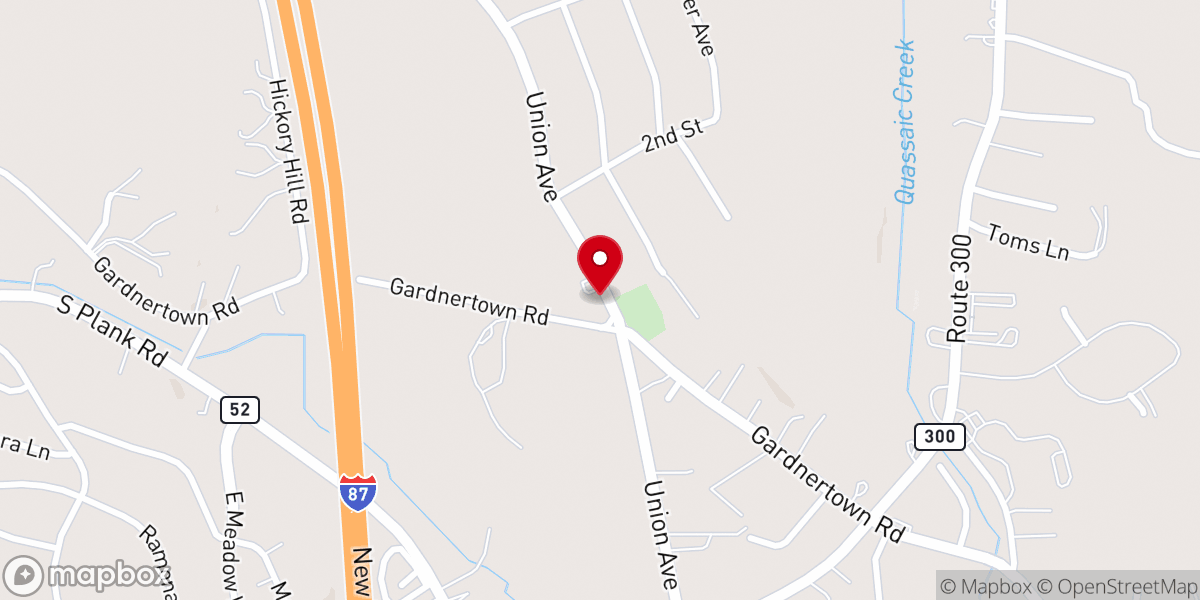 Map showing location of Gardnertown United Methodist Church