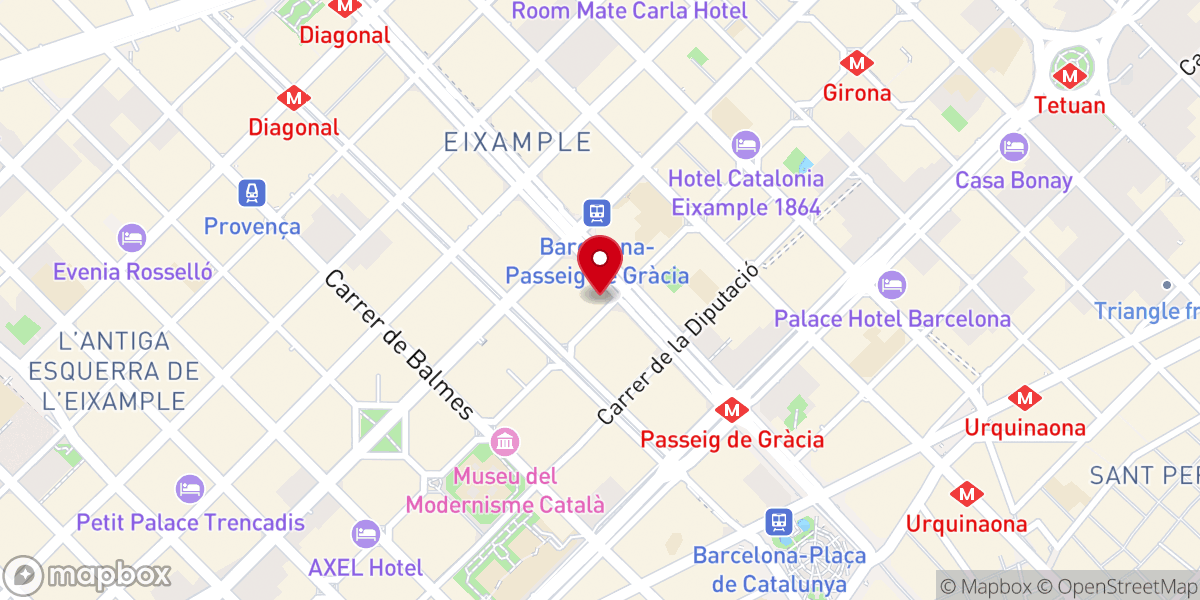 Map showing location of Casa Lleó Morera