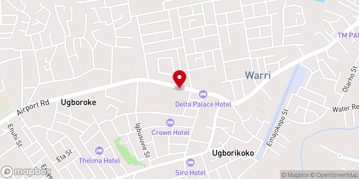 Map showing location of All Saint Anglican Church, Airport Road