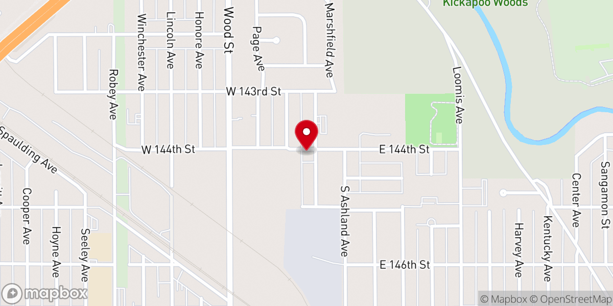 Map showing location of Dixmoor Community Church