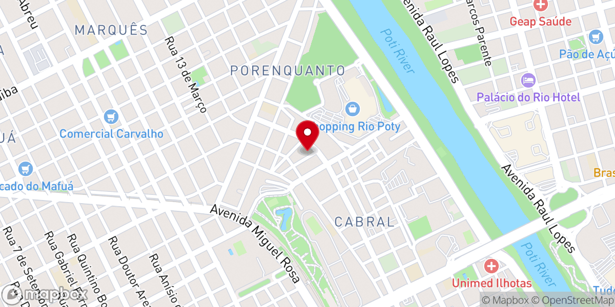 Map showing location of Paróquia Nossa Senhora do Rosário