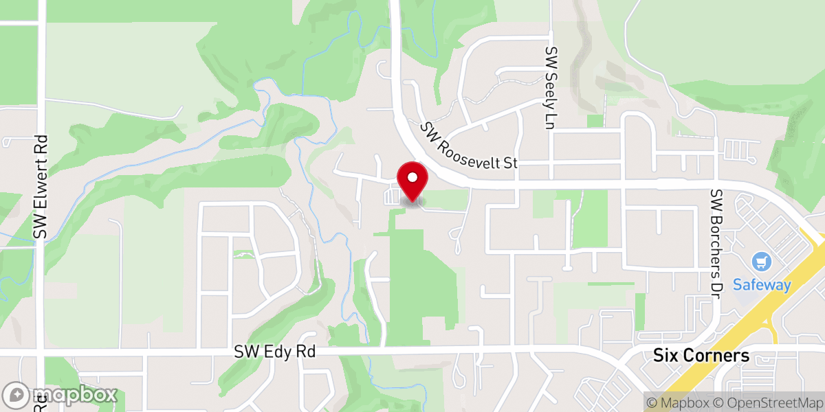 Map showing location of Saint Paul Lutheran Church