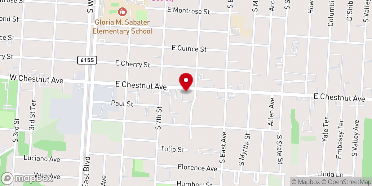 Map showing location of The Salvation Army Vineland Corps