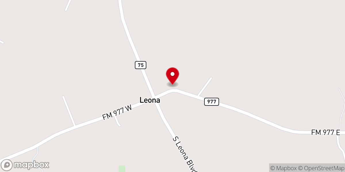 Map showing location of Leona Community Center