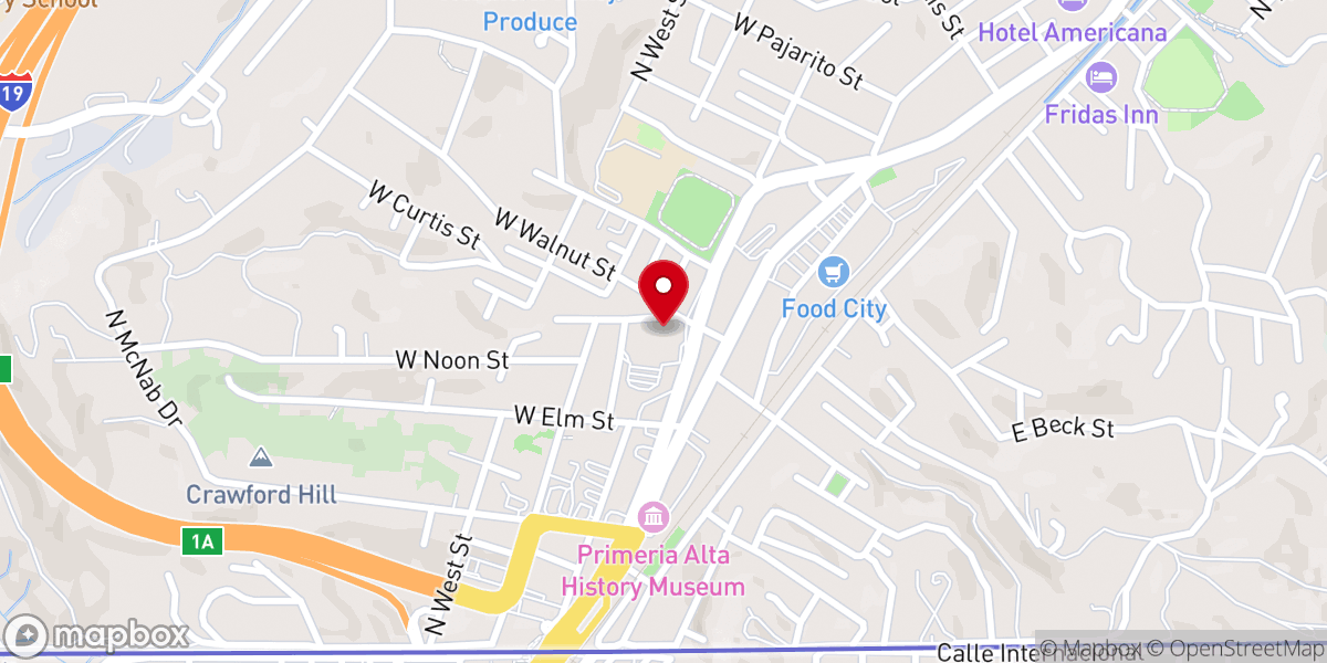 Map showing location of Sacred Heart Catholic School