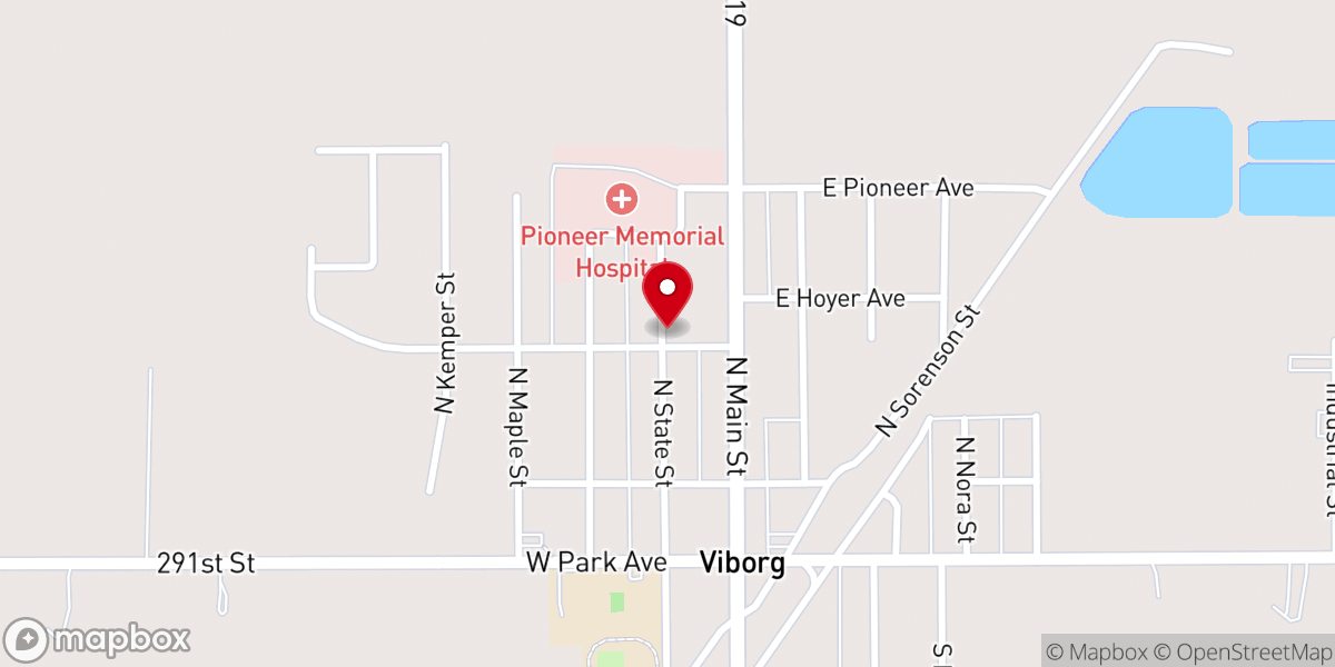 Map showing location of Bethany Lutheran Church