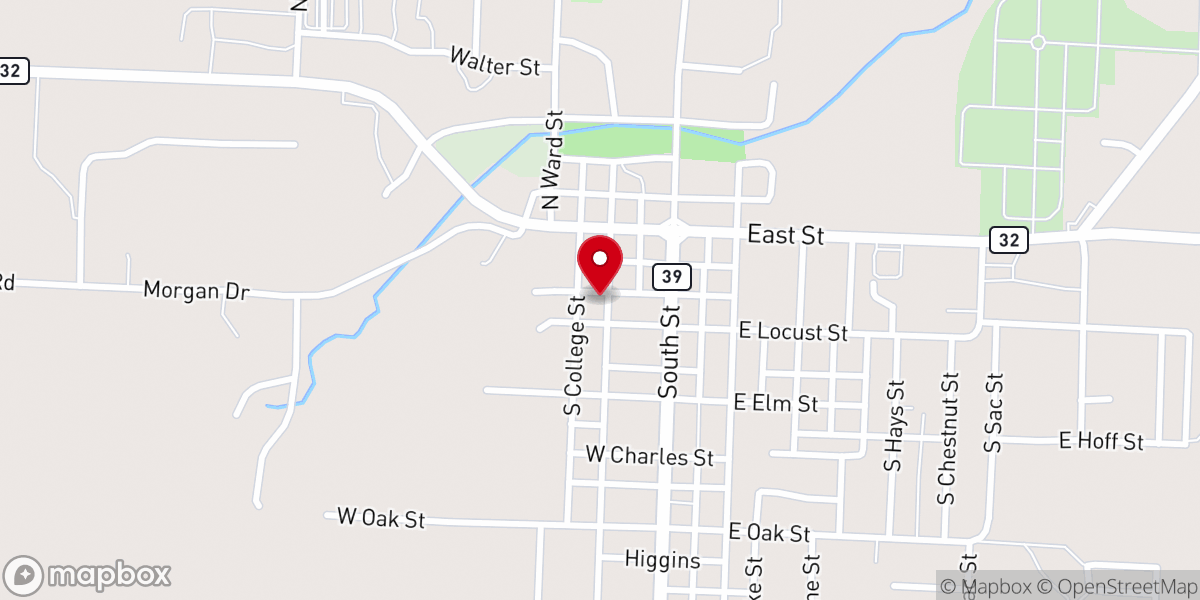 Map showing location of Stockton Missouri Police Department