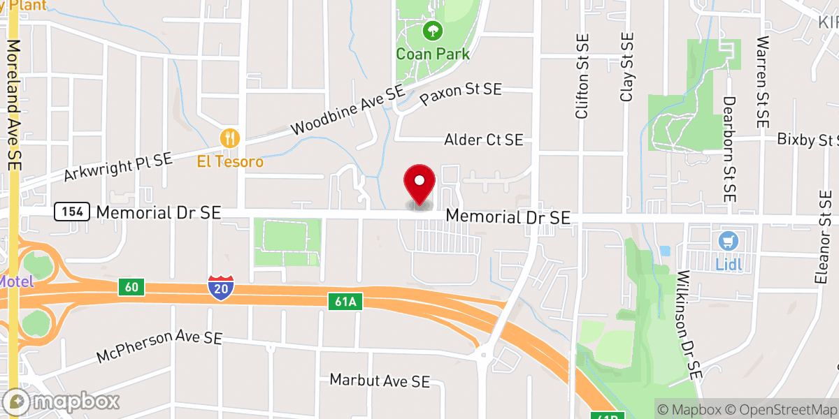 Map showing location of Edgewood Church