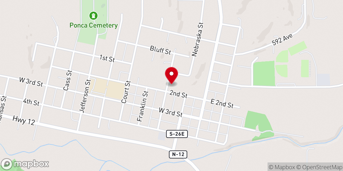 Map showing location of United Methodist Church