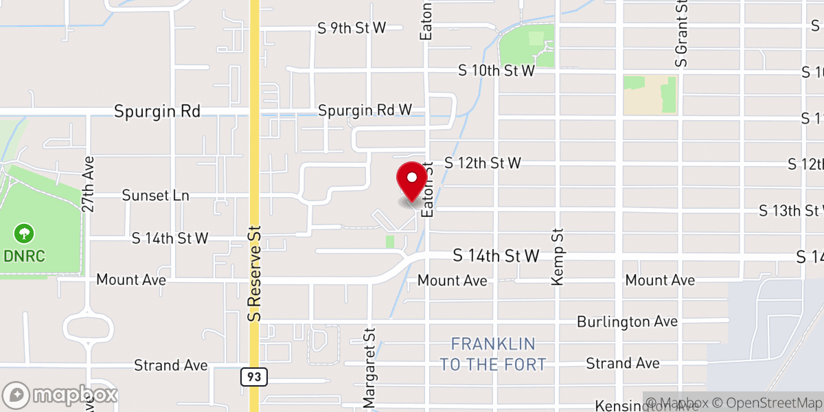 Map showing location of Blessed Trinity Catholic Community