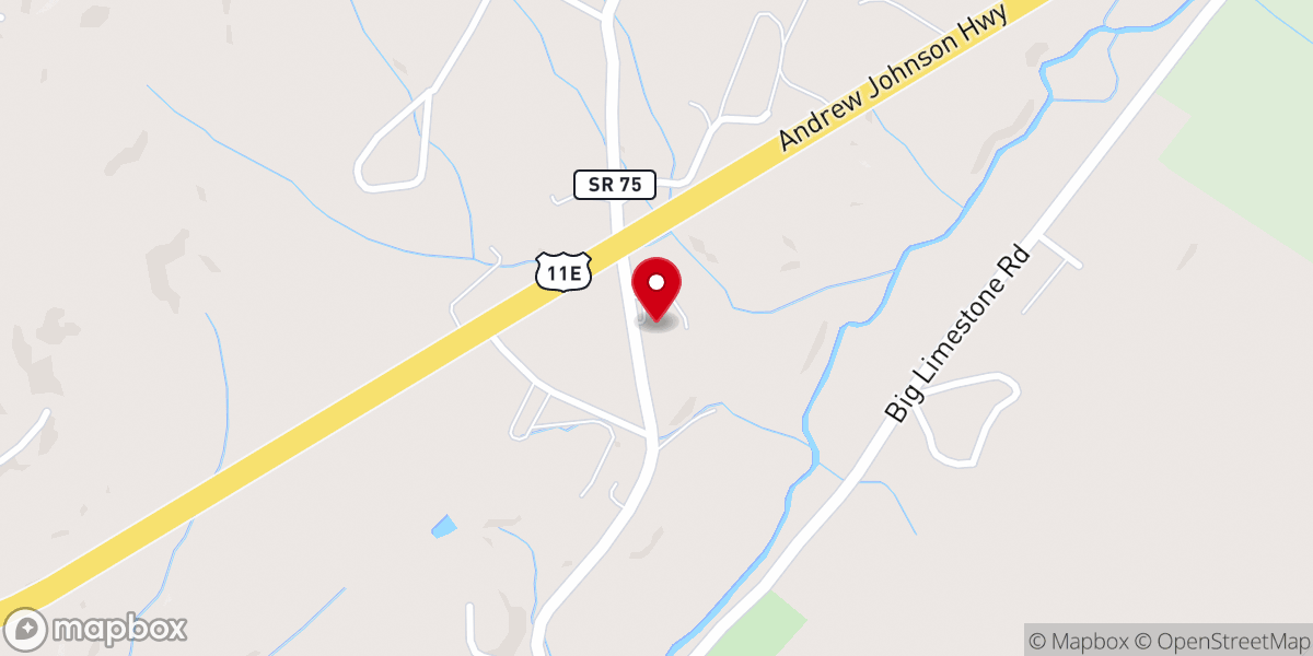 Map showing location of Limestone church of Christ