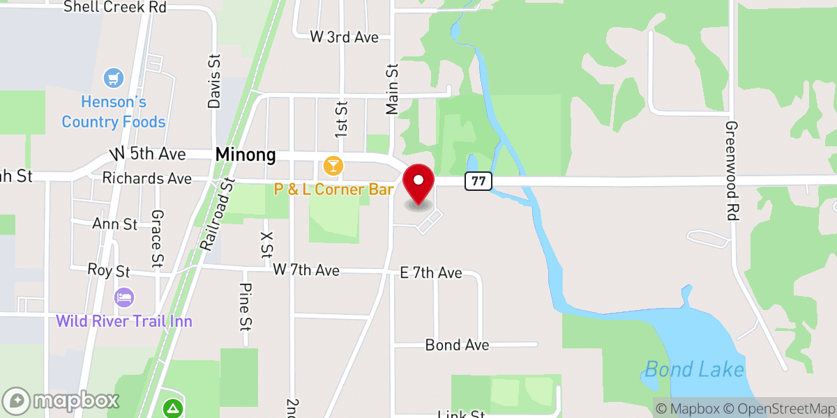 Map showing location of St. Mary's Catholic Church