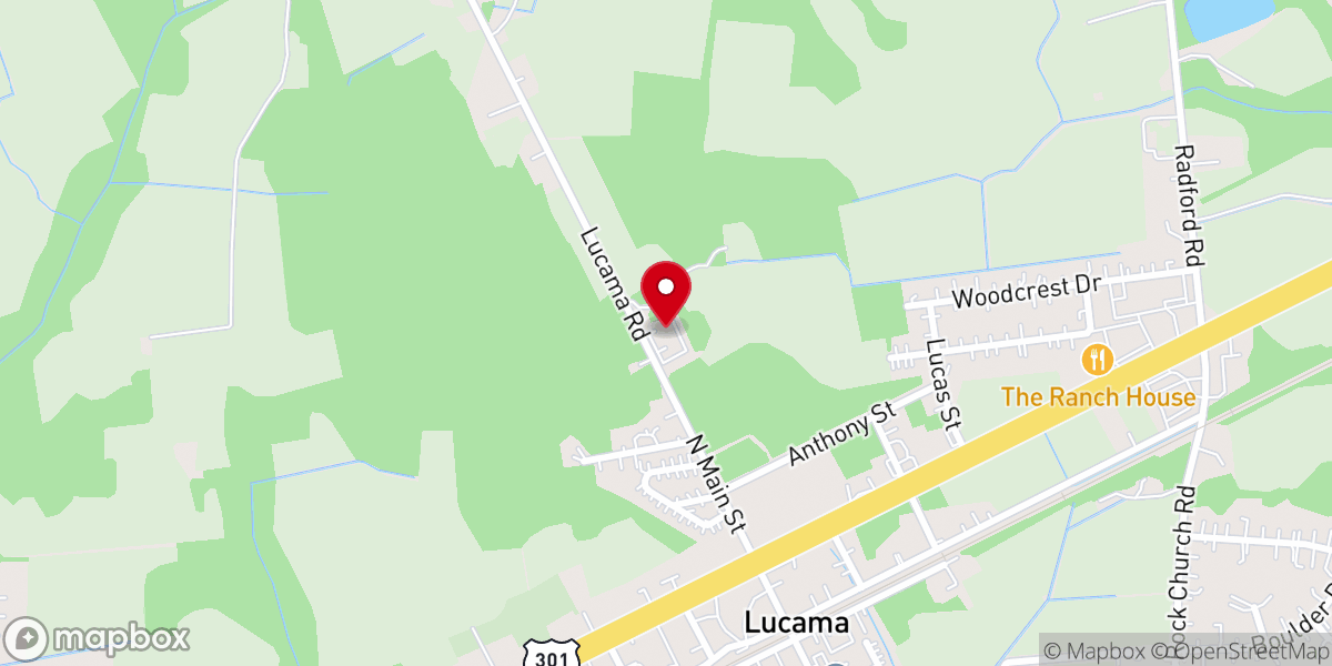 Map showing location of First Baptist Church