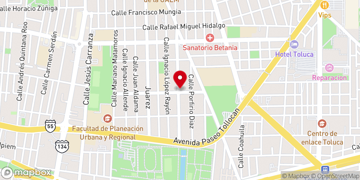 Map showing location of Parroquia de Nuestra Señora de Fatima