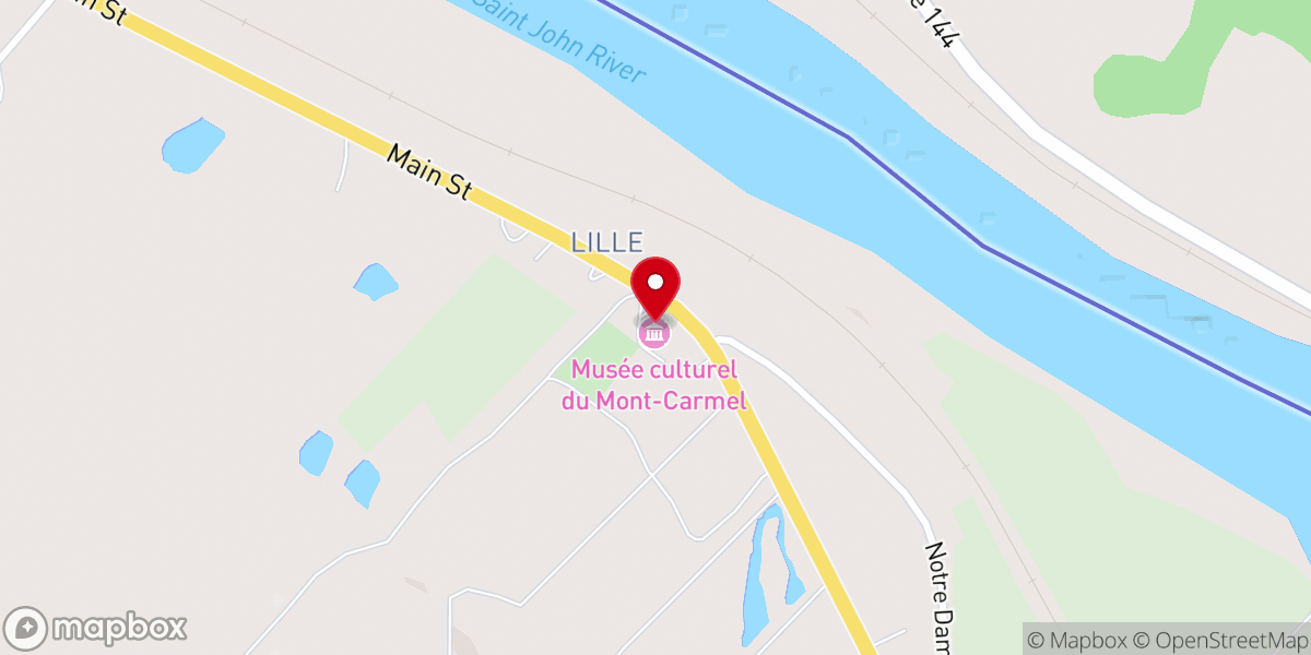 Map showing location of Musée Culturel du Mont-Carmel