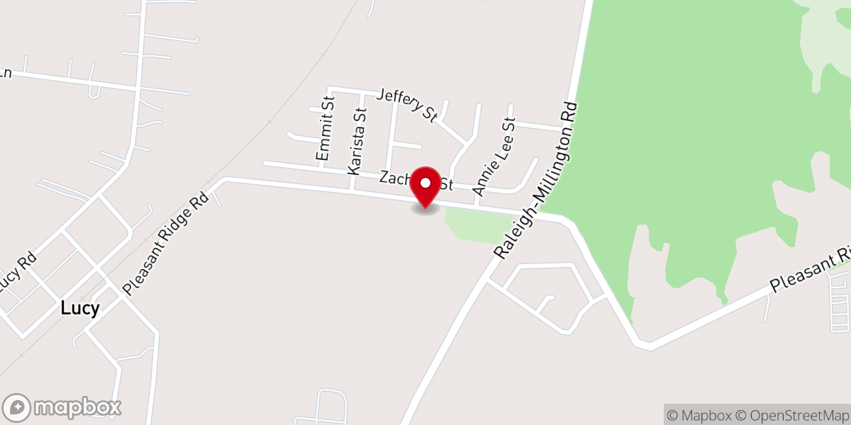 Map showing location of Pisgah Lane