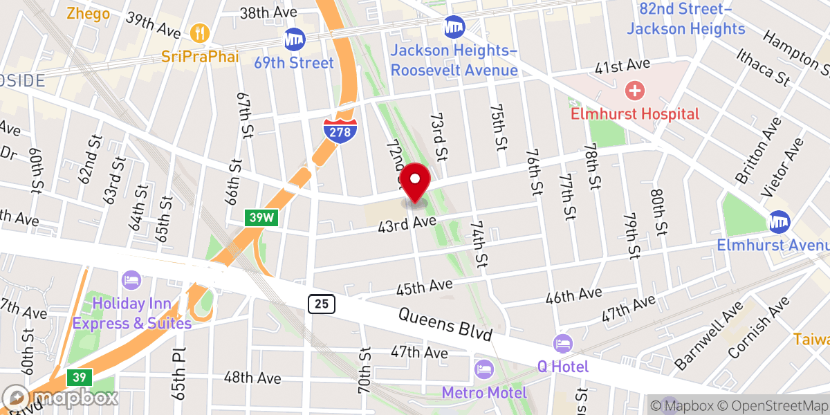 Map showing location of Grace Indonesian Baptist Church