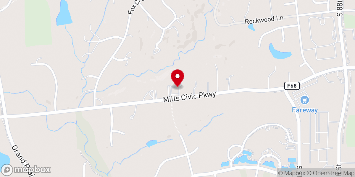 Map showing location of Fox Creek Center