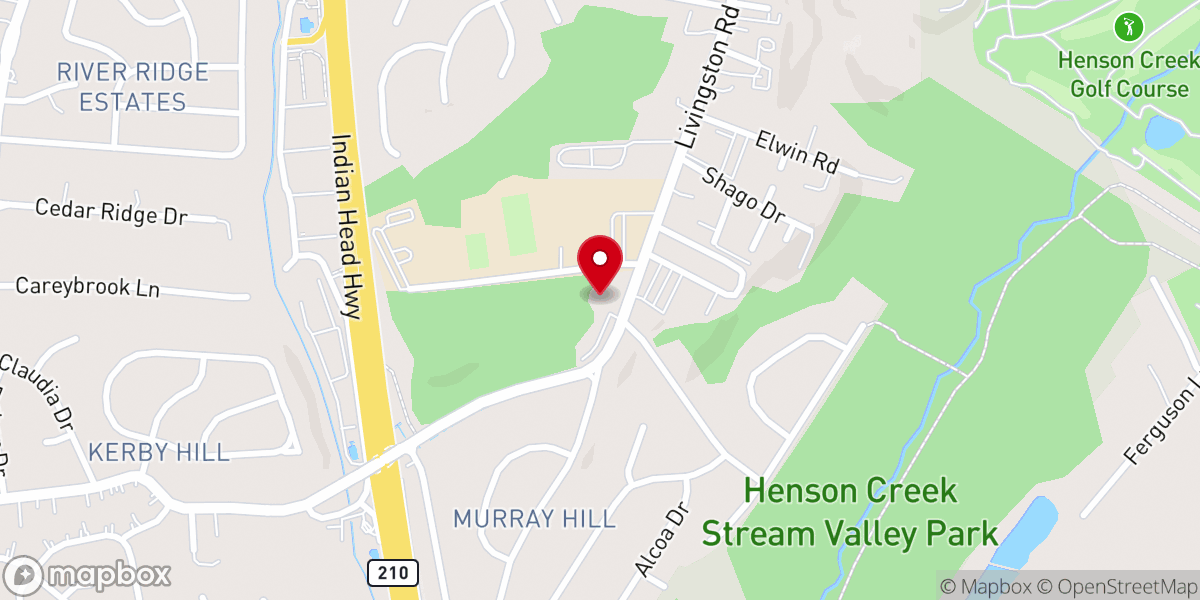 Map showing location of Southminster Presbyterian Church