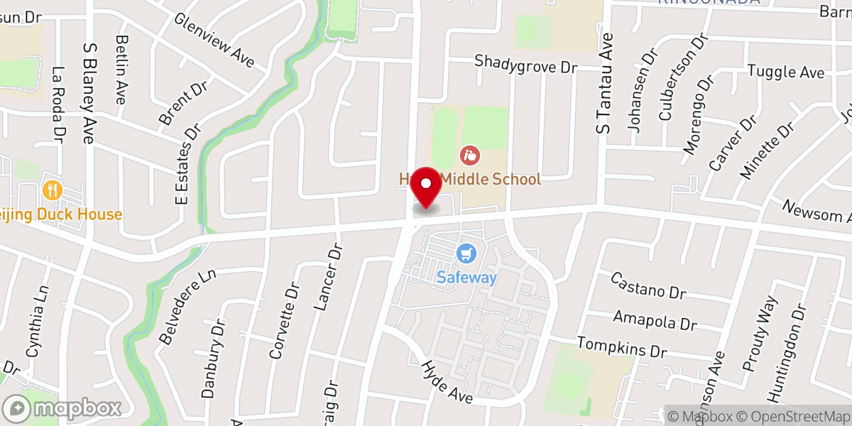 Map showing location of West Valley Neighborhood Church