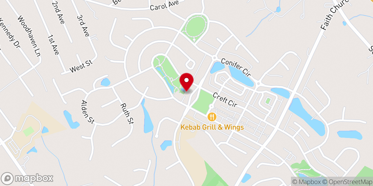 Map showing location of Lake Park Community Center
