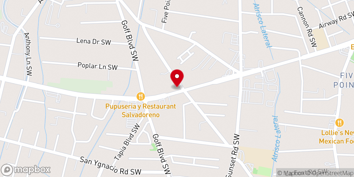 Map showing location of Riverside Baptist Church