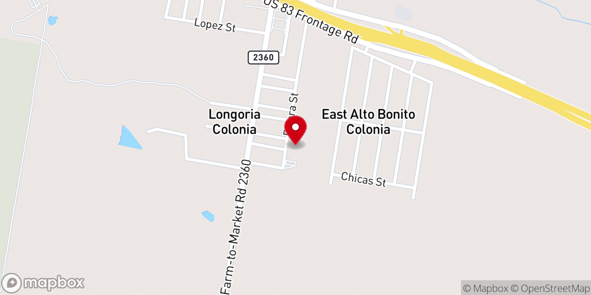 Map showing location of Iglesia Bautista Tabernaculo
